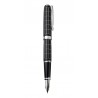 DIPLOMAT Excellence A plus - Rhomb Guilloche Lapis Black - stilou cu penita M, din otel inoxidabil