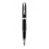 DIPLOMAT Excellence A2 - Lapis Black Matt Chrome - stilou cu penita M, din otel inoxidabil