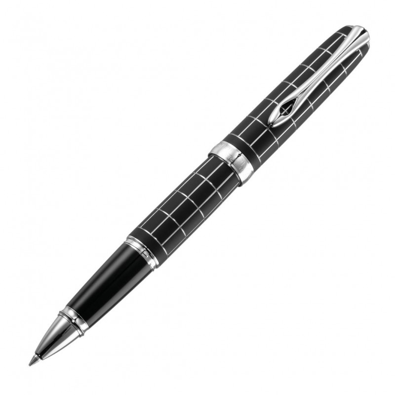DIPLOMAT Excellence A plus - Rhomb Guilloche Lapis Black - pix easyFLOW