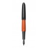 DIPLOMAT Aero Black/Orange - stilou cu penita M, din otel inoxidabil