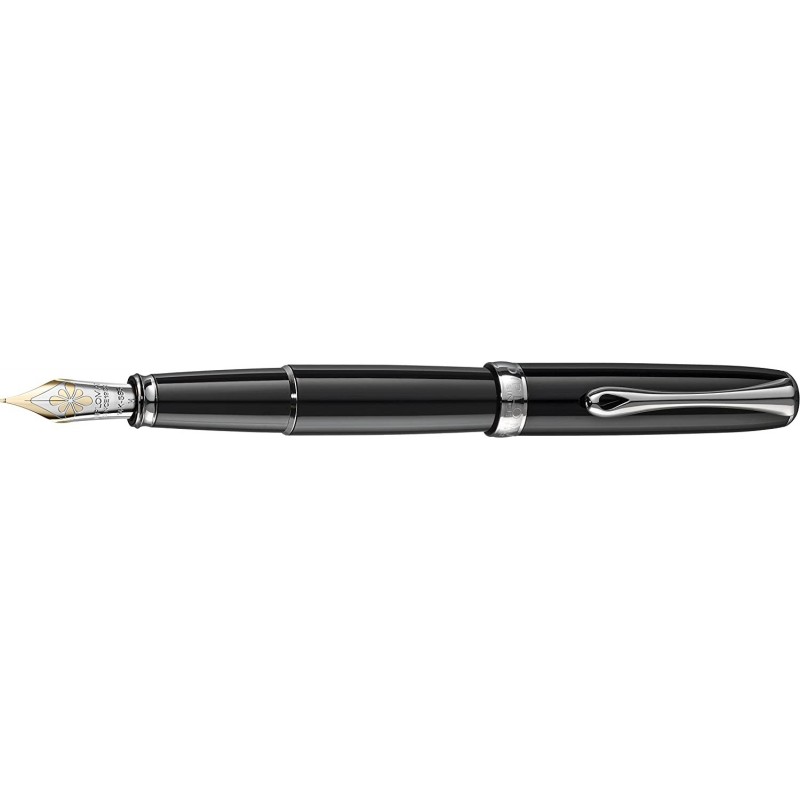 DIPLOMAT Excellence A2 - Black Lacquer - stilou cu penita M, aurita 14kt.