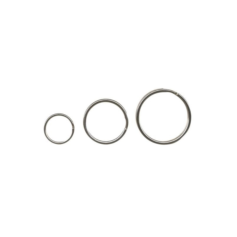 Inele metalice pentru chei, D - 20mm, 10 buc/set, ALCO - argintii