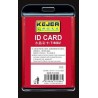 Suport PP-PVC rigid, pentru ID carduri, 128 x 91mm, orizontal, KEJEA - rosu