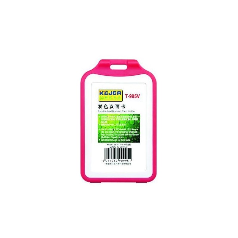 Suport PP tip flip, pentru carduri, 97 x 66mm, orizontal, 5 buc/set, KEJEA - rosu