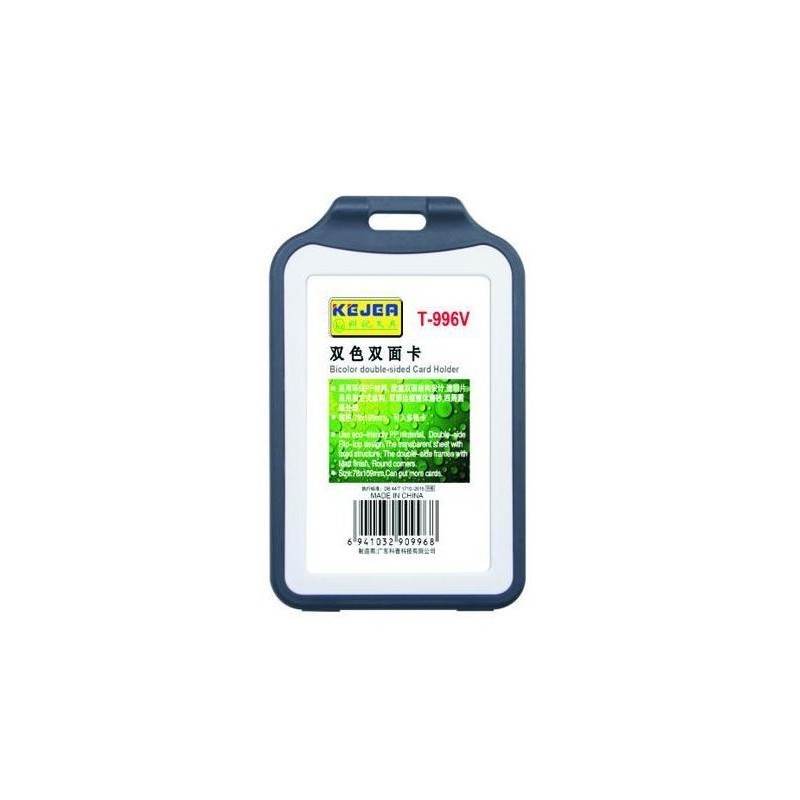 Suport PP tip flip, pentru carduri, 66 x 97mm, vertical, 5 buc/set, KEJEA - negru