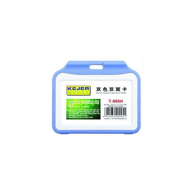 Suport PP tip flip, pentru carduri, 66 x 97mm, vertical, 5 buc/set, KEJEA - albastru