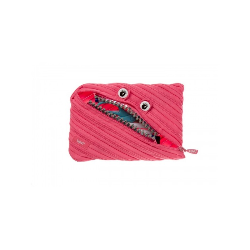 Penar cu fermoar, ZIPIT Grillz Monsters Jumbo - roz cu dinti argintii