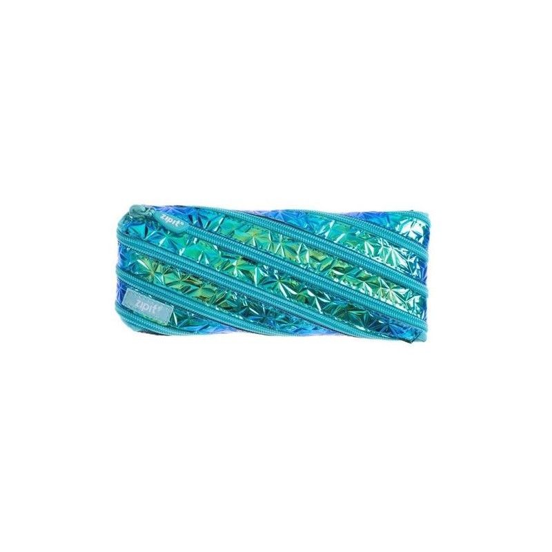 Penar cu fermoar, ZIP..IT Metallic Pouch - verde