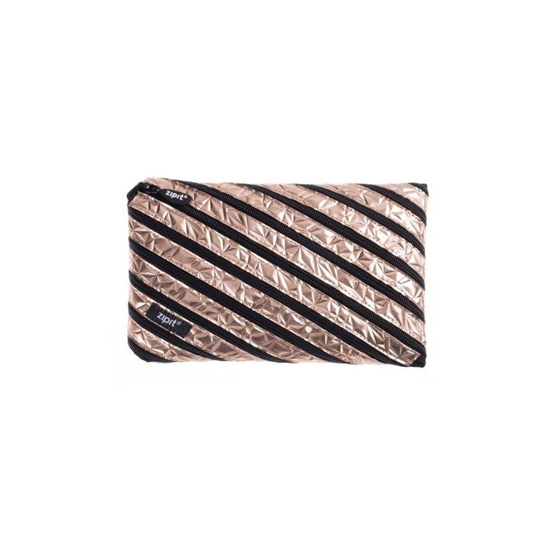 Penar cu fermoar, ZIPIT Metallic Jumbo - aramiu