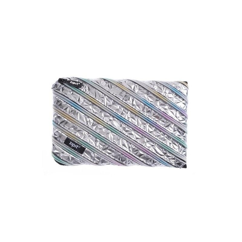 Penar cu fermoar, ZIPIT Metallic Jumbo - gri
