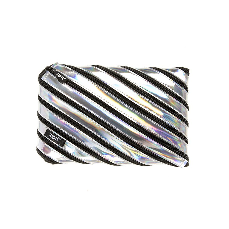 Penar cu fermoar, ZIPIT Metallic Jumbo - argintiu