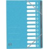 Mapa carton pentru sortare cu 12 separatoare si index, elastic pe colturi, OXFORD Top File - bleu