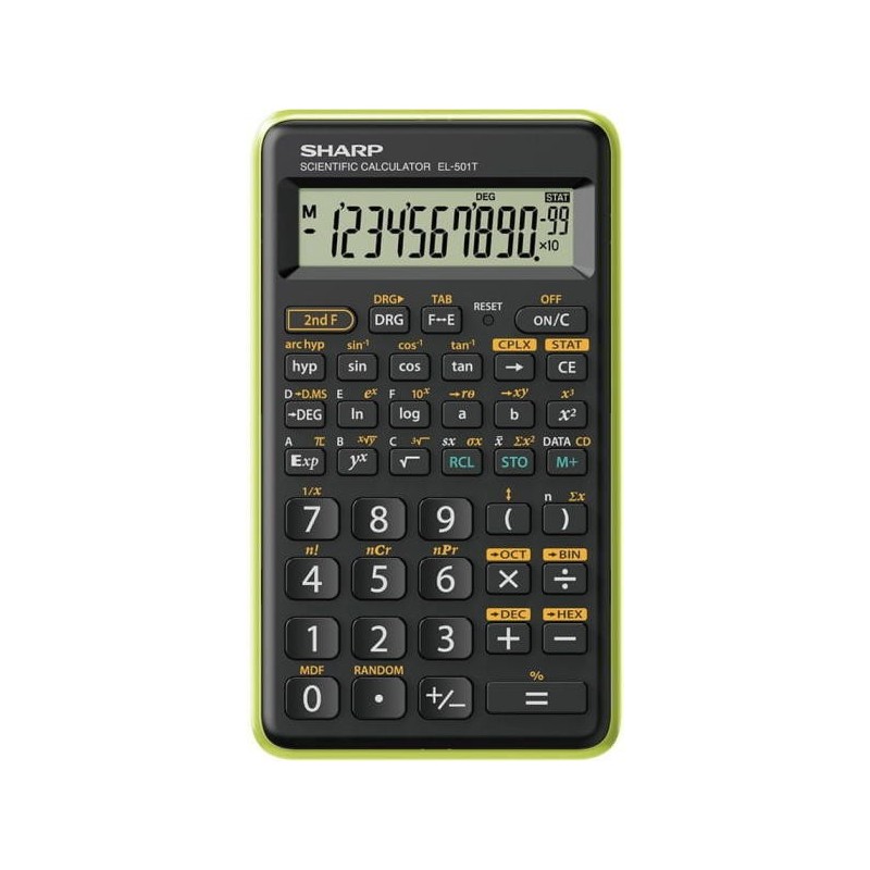 Calculator stiintific, 10 digits, 146 functiuni, 127 x 73 x 10 mm, SHARP EL-501TBWH - negru/alb