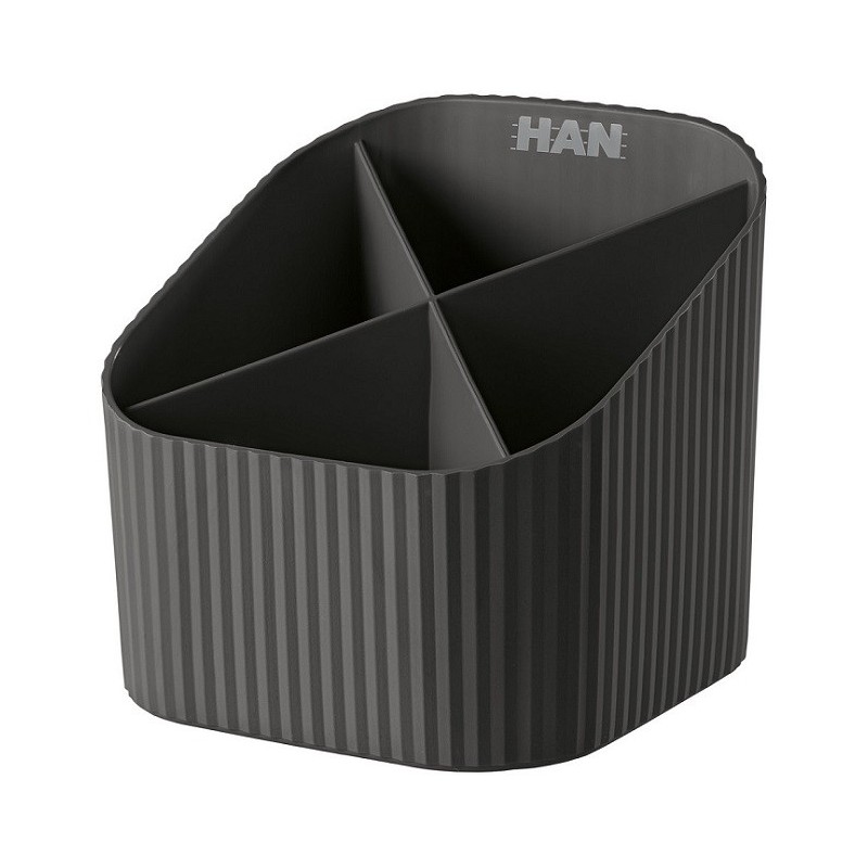 Suport pentru instrumente de scris, 4 compartimente, HAN X-Loop - negru
