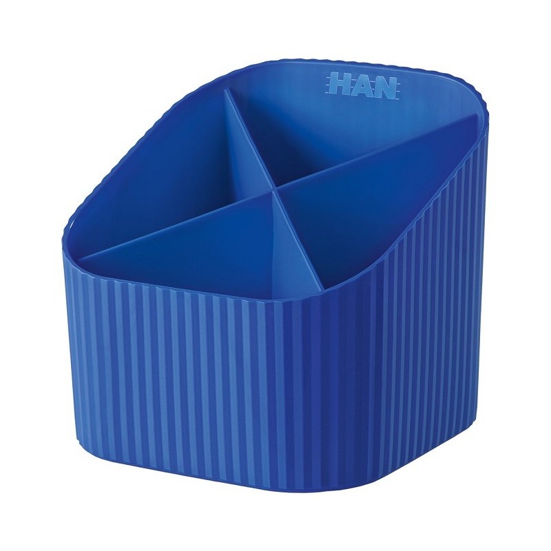 Suport pentru instrumente de scris, 4 compartimente, HAN X-Loop - albastru