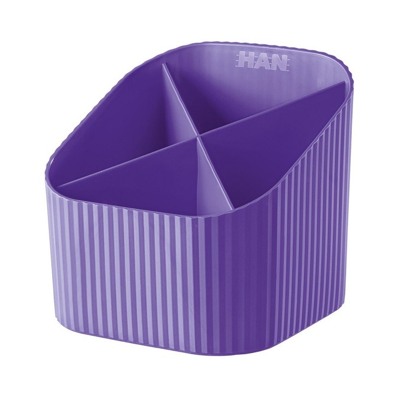 Suport pentru instrumente de scris, 4 compartimente, HAN X-Loop Trend-Colours - violet