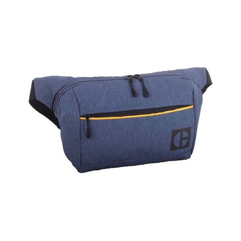 Borseta CATERPILLAR Code - Hex Parkour, material 420D hexagonal, buzunar cu fermoar - bleumarin