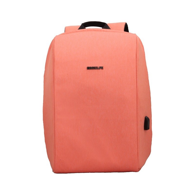 Rucsac BESTLIFE Travel Safe - roz - laptop 16 inch, charge pentru USB si TypeC conectori
