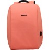 Rucsac BESTLIFE Travel Safe - roz - laptop 16 inch, charge pentru USB si TypeC conectori
