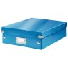 Cutie depozitare LEITZ WOW Click & Store Organizer, carton laminat, medie, albastru