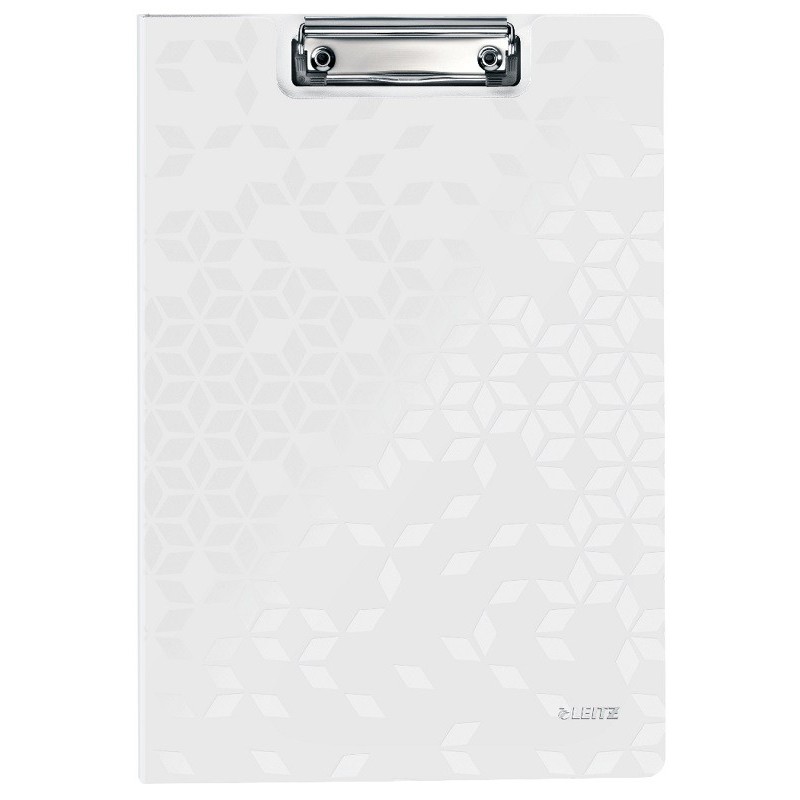 Clipboard LEITZ WOW, dublu, polyfoam, A4, 100 coli, alb