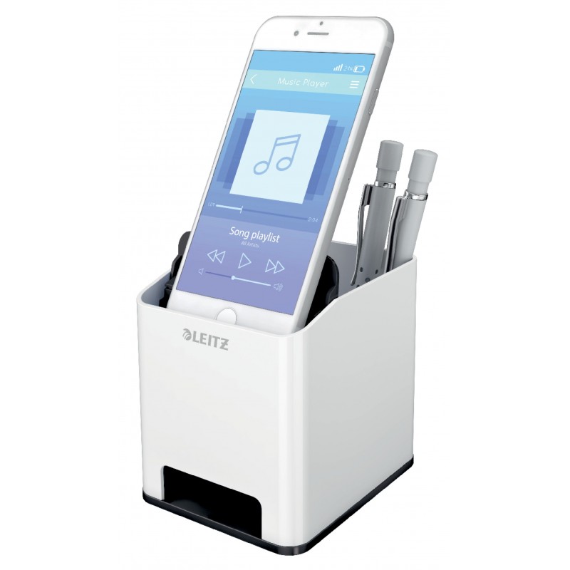 Suport instrumente de scris Leitz WOW, PS, cu amplificare sunet, culori duale, alb-negru