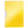 Dosar cu clip LEITZ WOW ColorClip, PP, A4, 30 coli, galben