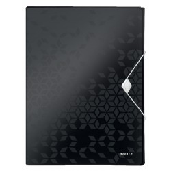 Mapa Jumbo LEITZ WOW, PP, A4, 250 coli, negru